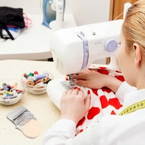 HUSSAIN Small Loom-Speedweve Type Weave Tool DIY Small Textile Machine Wooden Convenient Darning Machine Loom Metal DIY Textile Tools for Mending Clothes Quickly Easily - Image 7