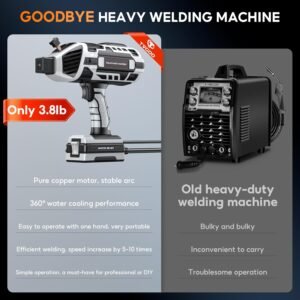 Portable Handheld Welding Machine - 110V IGBT Inverter Handheld Welder, 20-120A Portable ARC Welder, Hot Start & Anti-Stick for 3/32"-1/8" Welding Rods, Father's Day Gift for Men(Grey) - Image 4