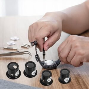 4Pcs Eye Loops Magnifier, 3X/5X/10X/15X Jewelers Loupe Magnifying Eye Glass Pieces, Watch Jewelry Experimental Repair Tool for Textile Optical Circuit Coins - Image 9