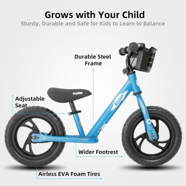 JOYSTAR 12/14 Inch Kids Balance Bike for 18months-5 Years Old Boys Girls, Lightweight Toddler Balance Bikes with Footrest and Handlebar Basket or Doll Seat 3 71sa8QtJcJL. AC SL1500