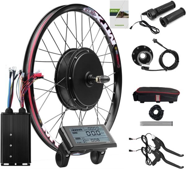 72V 5000W Electric Bike Conversion Kit 150Mm Dropout Rear Wheel 24-29 Inch MTX39 5KW Mountain Bike Kit W/80A 3-Mode Controller,PAS,Twist Throttle,Display,Speed 100Km/H 2 71sulwu08mL. AC SL1500