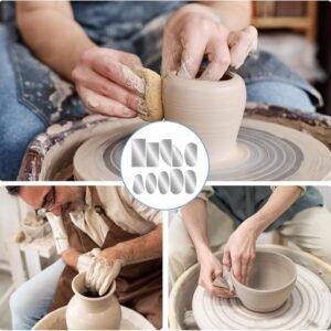 10 Pcs Steel Pottery Tools Ribs, Stainless Steel Serrated Scraper Crafts Tool Ceramics Sculpting Tools Kits Sculpture Modeling Clay Cutter Scraper for Sculpting Texturing Artists Modeling Potter - Image 6