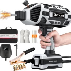 Portable Handheld Welding Machine - 110V IGBT Inverter Handheld Welder, 20-120A Portable ARC Welder, Hot Start & Anti-Stick for 3/32"-1/8" Welding Rods, Father's Day Gift for Men(Grey) - Image 2