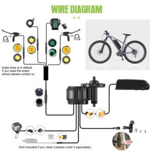 Bafang 1000W Mid Drive Kit,Bafang HD BBS03 Ebike Conversion Kit with 46T Chainring,48V/52V 8Fun Electric Bike Conversion Kit for Moutain Road Bike(C18,Without Battery) 15 Bafang 1000W Mid Drive Kit,Bafang HD BBS03 Ebike Conversion Kit with 46T Chainring,48V/52V 8Fun Electric Bike Conversion Kit for Moutain Road Bike(C18,Without Battery) - Image 6