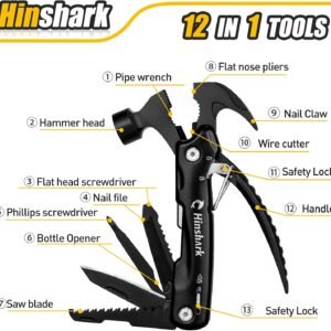 Stocking Stuffers Gifts for Men 12 in 1 Hammer Multitool, Mens Gifts for Christmas, Anniversary Birthday Gifts for Men Dad Husband Him Grandpa, White Elephant Gifts for Adults, Cool Gadgets Tools 11 Stocking Stuffers Gifts for Men 12 in 1 Hammer Multitool, Mens Gifts for Christmas, Anniversary Birthday Gifts for Men Dad Husband Him Grandpa, White Elephant Gifts for Adults, Cool Gadgets Tools - Image 3