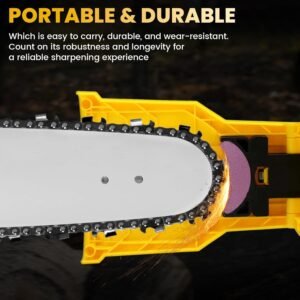 Chainsaw Sharpener with 12PCS Fast Sharpening Stone, Chain Saw Sharpener Tool, Chainsaw Chain Sharpener, Chain Saw Blade Sharpener, Chainsaw Teeth Sharpener for 14 16 18 20 Inches Chain Saw Bar - Image 7