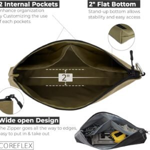 COREFLEX Premium Tool Pouch Zipper Bag, Small Tool Bag, Multipurpose Storage pouch, Heavy duty Flat Bottom Tool bag with YKK Zipper (3 pack Large 12inch) - Image 4