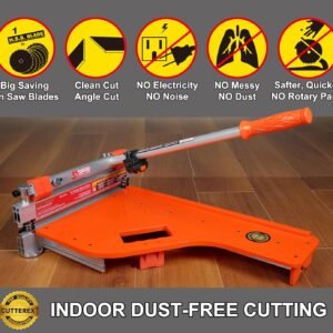 Laminate/Vinyl Floor Cutter, 13” Vinyl Plank Cutter with Wheels – Easy Angle & Length Cutting, Flooring Tools - Cuts Laminate Floor, Engineered Wood, LVP, LVT, VCT, SPC, WPC, HSS Blade/LED Light - Image 3
