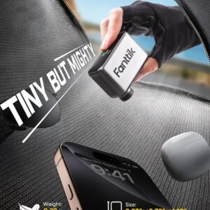 Fanttik X10 Ace Tiny Mini Electric Bike Pump, 120 PSI Compact Air Pump with Presta and Schrader Valve, Fast Inflate Electric Bike Pump Portable for Road Bike 13 Fanttik X10 Ace Tiny Mini Electric Bike Pump, 120 PSI Compact Air Pump with Presta and Schrader Valve, Fast Inflate Electric Bike Pump Portable for Road Bike - Image 3