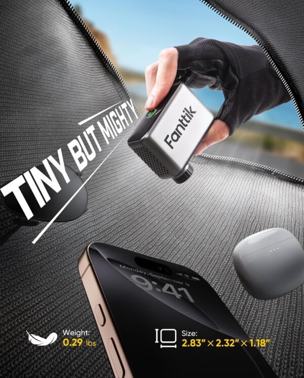 Fanttik X10 Ace Tiny Mini Electric Bike Pump, 120 PSI Compact Air Pump with Presta and Schrader Valve, Fast Inflate Electric Bike Pump Portable for Road Bike 3 812cwuicpCL. AC SL1500