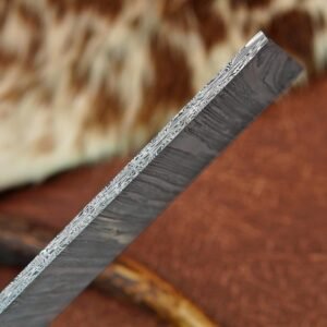 ColdLand Damascus Billet - 10 Inch Full Tang Damascus Steel Billet for Knife Making, Jewellery Making & Multipurpose Use - Knife Blade with Fire Twist Pattern - NABT02 - Image 6