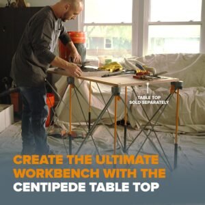 BORA Centipede Workstand CK625 30In X 24In X 48In Steel Centipede Work Support Sawhorse With Bonus Accessories - Image 9