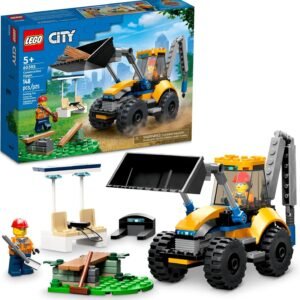 LEGO City Construction Digger 60385 Building Toy - Excavator Model Featuring Tools and Minifigures, Vehicle Building Set for Fun Creative Play, Birthday Gift Idea for Boys, Girls, and Kids Ages 5+ - Image 2