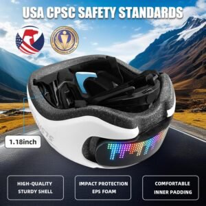 Smart Bike Helmet with Light: Bicycle Helmets for Adult Teens for Mountain & Road Cycling Electric Scooter Skateboard Skating - Image 3