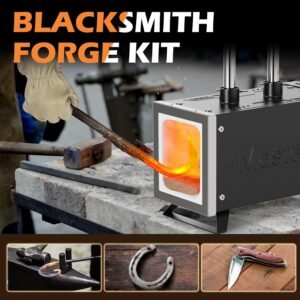 MMasters 2 Burner Propane Forge Kit – Square Mini Gas Forge with Base for Knife Making, Blacksmithing & Farrier Tools - Image 8