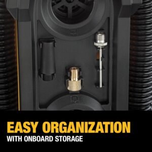 DEWALT Tire Inflator Portable Air Compressor 20V MAX, Car Air Pump with Automatic Shut Off, LED Light, Tool Only (DCC020IB) - Image 5