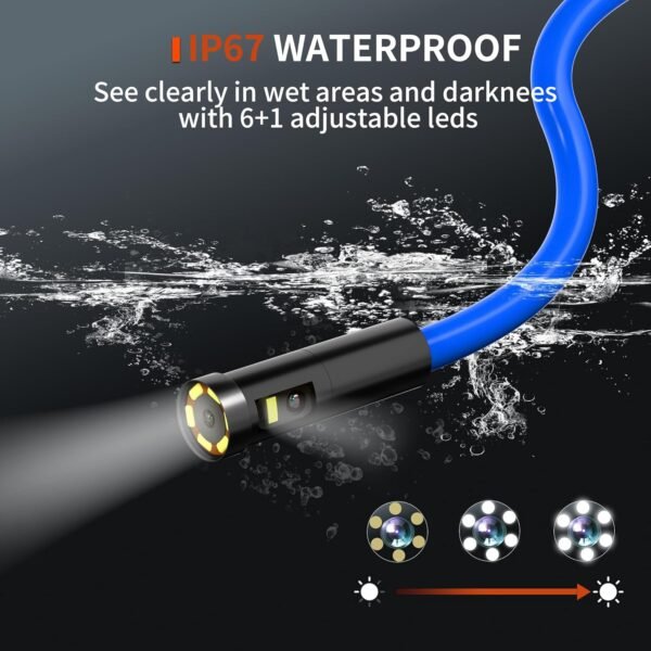 NIDAGE Dual Lens Borescope Inspection Camera 1920P HD Endoscope Camera with Light Waterproof Industrial Endoscope 11.5FT Flexible Snake Cam with 4.3'' IPS Screen, Mechanic Scope Cam Gift for Men 7 81HMkPHTXYL. SL1500