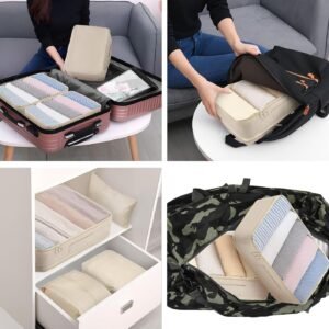 Compression Packing Cubes for Travel 9 Set, Expandable Large Luggage Packing Organizers Suitcase Organizer Cubes with Liquids Bags & Hanging Toiletry Bag, Travel Accessories Luggage Carry On Suitcase - Image 7