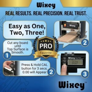 Wixey Digital Planer Gauge – Electronic Digital Readout & Thickness Measuring Tool – Accurate Calibration & Digital Dimensions – Perfect Portable Planer Accessory for Woodworking Upgrade - Image 9