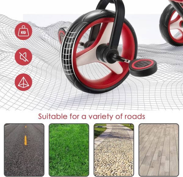 YGJT 4 in 1 Tricycle for Toddlers Age 2-5, Folding Toddler Bike Kids Trike Tricycles with Adjustable Seat and Removable Pedal, Baby Balance Bike Ride-on Toys Gift for Baby Boys Girls Birthday 6 81IEOMfEIwL. AC SL1500