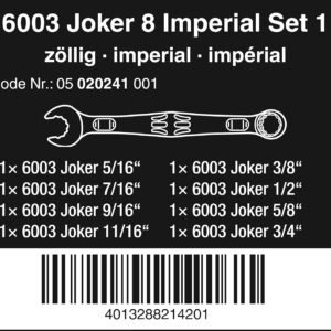6003 Joker 8pc Combo Wrench Set Imperial in Textile Pouch - Image 3