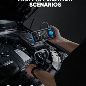 T TAKMLY Endoscope Camera with Light, Dual Lens 1080P Industrial Borescope with 8 LED Lights, 4.3'' Inspection Snake Cameras, 16.4FT Semi-Rigid Cable, IP67 Waterproof (Blue) - Image 7