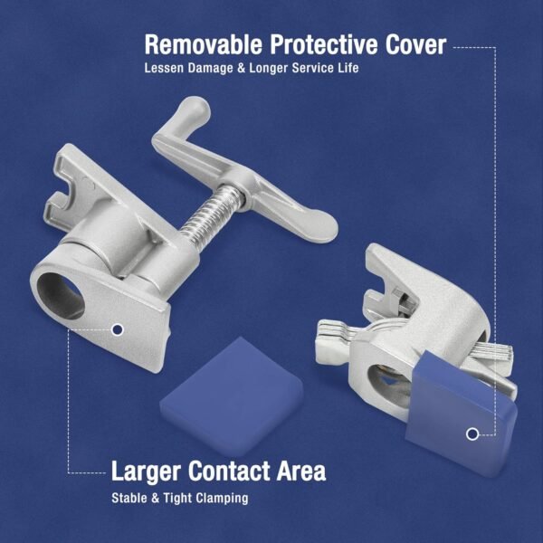 WORKPRO 2-Pack 3/4'' Pipe Clamps, Wood Gluing Pipe Clamp Set with H-shaped Feet, Lightweight Cast Aluminum Quick Release Wood Clamps for Woodworking, Carpentry, Home Improvement, and DIY Projects 6 81LaIoqAtGL. AC SL1500