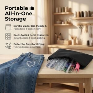 Worthofbest Hotfix Rhinestone Setter, Hot Fix Applicator Tool Bedazzler Kit with rhinestones, Kit, Hot Fixed Wand for Clothes Clothing Fabric Crafts, 5000 Pcs, AB Crystal, Clear, 3 Gems Sizes, Tips 14 Worthofbest Hotfix Rhinestone Setter, Hot Fix Applicator Tool Bedazzler Kit with rhinestones, Kit, Hot Fixed Wand for Clothes Clothing Fabric Crafts, 5000 Pcs, AB Crystal, Clear, 3 Gems Sizes, Tips - Image 7