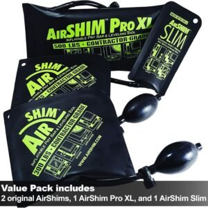 Calculated Industries 1132 AirShim Inflatable Pry Bars and Leveling Tools 4-pc Value Pack – 2 Original AirShims, 1 AirShim Pro XL, and 1 AirShim Slim | Contractor-Grade Pump Wedges | Set of 4 - Image 3