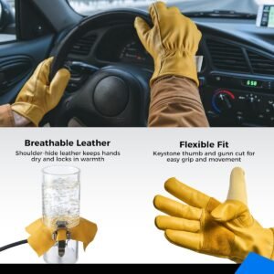 toolant Winter Work Gloves for Men, Insulated Leather with Water Resistance and Abrasion Protection for Cold Weather 13 toolant Winter Work Gloves for Men, Insulated Leather with Water Resistance and Abrasion Protection for Cold Weather - Image 5