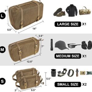 4 Set Tactical Packing Cubes ，Compressible Mesh Duffle Storage Bag,Portable Edc Molle Pouch Organizer. - Image 4