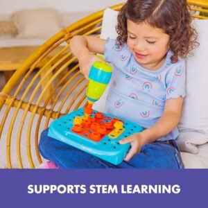 Educational Insights Design & Drill Shapes Workshop - Construction Toys & Toddler Tools, Kids Tool Set with Real Electric Drill Toy, Take Apart STEM Set, Building Kits and Gifts for Ages 3+ - Image 4