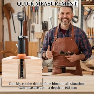 Wheel Marking Gauge, Aluminum Alloy Woodworking Marking Scriber Tool with Graduated MM Scale, Double-headed Marking Gauge Woodworking Tool Efficient Rolling for Woodworking Projects, Carpenter 11 Wheel Marking Gauge, Aluminum Alloy Woodworking Marking Scriber Tool with Graduated MM Scale, Double-headed Marking Gauge Woodworking Tool Efficient Rolling for Woodworking Projects, Carpenter - Image 4