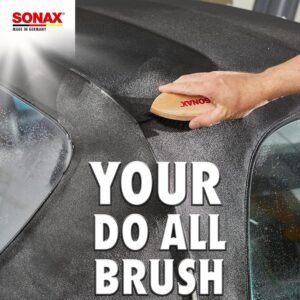 SONAX Textile & Leather Brush | Professional Interior Cleaning Brush for Fabric Upholstery Alcantara & Leather Surfaces | Durable, Ergonomic Car Detailing Tool | 416741 - Image 7