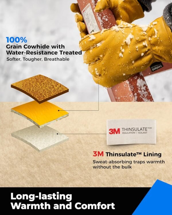 toolant Winter Work Gloves for Men, Insulated Leather with Water Resistance and Abrasion Protection for Cold Weather 3 81iplyuwjsL. AC SL1500
