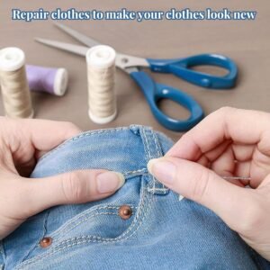 Classicseali 30pcs Snag Repair Tool, 0.03 x 2.36 Inch Snag Nab It Repair Needle with Case, Leather Craft Sewing Needles Broken Thread Repair Tools Suitable for Knitting Knitted Cloth Clothing Curtains - Image 7