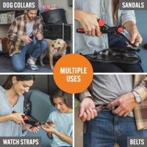 Professional Heavy Duty Belt Hole Puncher for Leather, Multi-Size Rotary Leather Hole Punch Tool Set with Ergonomic Handles for Easy, Precise Belt Fixes, Straps, Collars, Bags, Shoes, DIY Crafts - Image 4