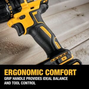 DEWALT 20V MAX Cordless Drill Driver Set, Electric Drill, Brushless 1/2 In 2 Speed, 2.0 Ah Battery and Charger Included, LED Light (DCD777D1) - Image 7