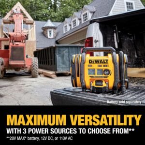 DEWALT Tire Inflator Portable Air Compressor 20V MAX, Car Air Pump with Automatic Shut Off, LED Light, Tool Only (DCC020IB) - Image 7