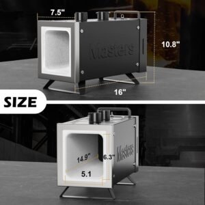 MMasters 2 Burner Propane Forge Kit – Square Mini Gas Forge with Base for Knife Making, Blacksmithing & Farrier Tools - Image 3