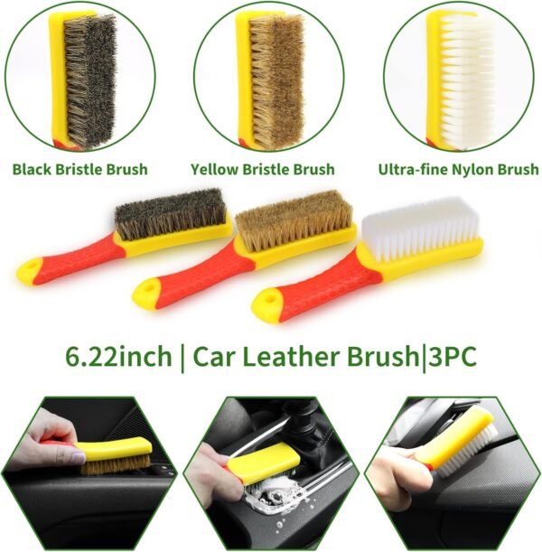 18Pcs Car Detailing Kit, Interior Car Cleaning Kit, Leather & Textile Car Interior Brush, Car Detailing Brush Set with Windshield Cleaning Tool Complete Car Interior Care Kit 6 81pRAEdZ4ML. AC SL1500