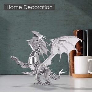 Piececool 3D Metal Puzzle Model Kits- Dragon Flame Metal Building Kit for Adults, Brain Teaser DIY 3D Dragon Puzzles Model Kits for Men, 115 Pcs - Image 6
