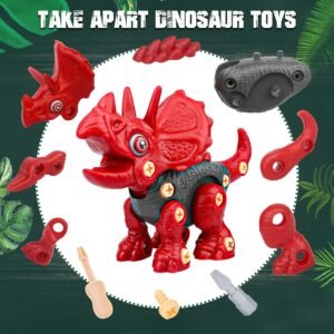Sanlebi Take Apart Dinosaur Toys for 4 5 6 7 Year Old Boys Kids Building Toy Set with Electric Drill Construction Engineering Play Kit STEM Learning for Boys Girls Age 3 4 5 Year Old - Image 3