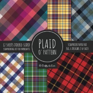Plaid O' Pattern Scrapbook Paper Pad 8x8 Scrapbooking Kit for Papercrafts, Cardmaking, DIY Crafts, Tartan Gingham Check Scottish Design, Multicolor - Image 2