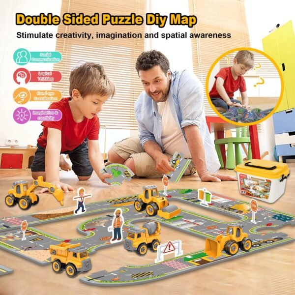 Take Apart Construction Truck Excavator Toys for Kids Ages 3-8, STEM Learning Building Toys with Electric Drill & Puzzle Play, Educational Engineering Birthday for Boys Kids Toddlers 3 81ttLJXXyHL. AC SL1500
