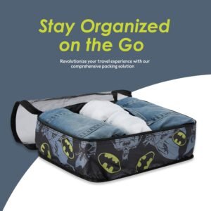 DC Comics Batman Packing Cube Set - Batman, Robin, Superman, Joker - 5 Piece Packing Cube Travel Essential - Luggage Organizer Set - For Kids,Teens,Adults 13 DC Comics Batman Packing Cube Set - Batman, Robin, Superman, Joker - 5 Piece Packing Cube Travel Essential - Luggage Organizer Set - For Kids,Teens,Adults - Image 5