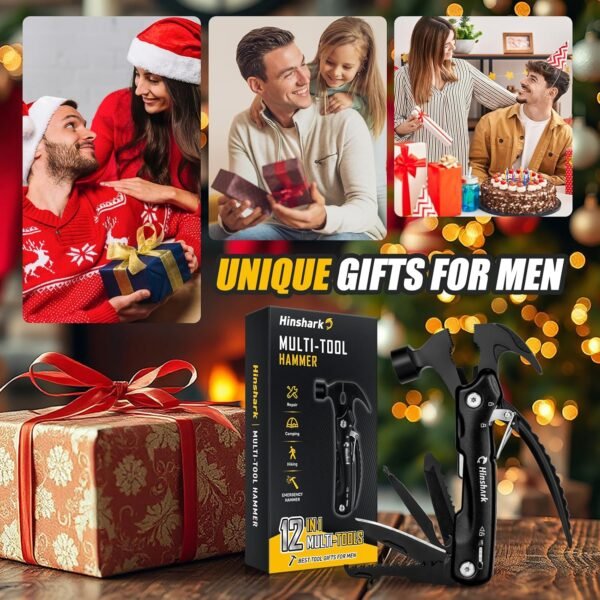 Stocking Stuffers Gifts for Men 12 in 1 Hammer Multitool, Mens Gifts for Christmas, Anniversary Birthday Gifts for Men Dad Husband Him Grandpa, White Elephant Gifts for Adults, Cool Gadgets Tools 4 81xeqvHpgKL. AC SL1500
