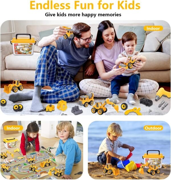 Take Apart Construction Truck Excavator Toys for Kids Ages 3-8, STEM Learning Building Toys with Electric Drill & Puzzle Play, Educational Engineering Birthday for Boys Kids Toddlers 7 81zqwKWfK0L. AC SL1500