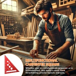 Metal Square 7 Inch-Accurate Carpenter Square Tool,Versatile Aluminum Rafte Square for Carpentry and DIY Projects,red 14 Metal Square 7 Inch-Accurate Carpenter Square Tool,Versatile Aluminum Rafte Square for Carpentry and DIY Projects,red - Image 7