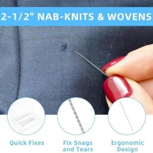 10 Pcs Snag Repair Tool with Storage Box, Snag Nab It Tool and Snag Repair Needle (0.03 x 2.36 Inches) Woven and Knits Sewing Stitching Needle Tools for Knitwear, Woven Fabric, Clothing, Drapes - Image 5